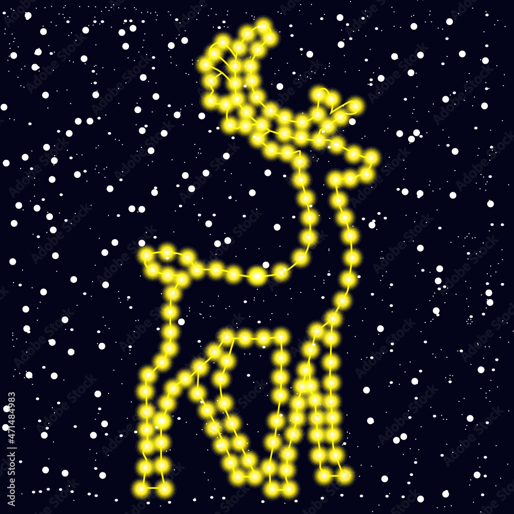 Naklejka premium illustration of a reindeer