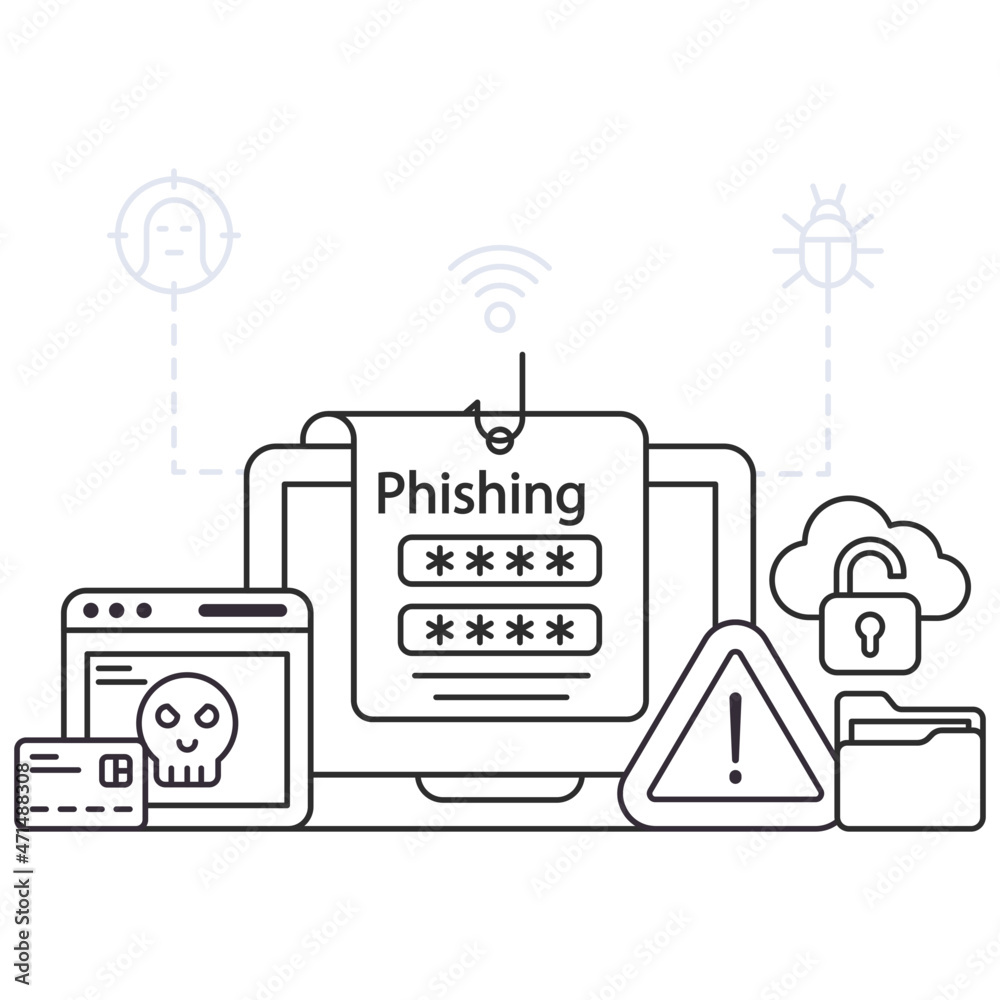 A trendy vector design of password phishing