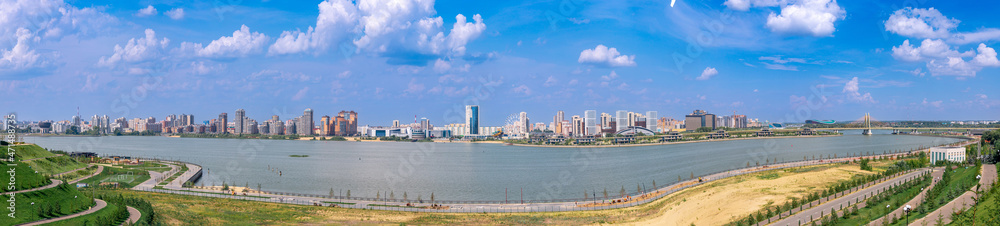 Summer day panorama city Kazan Republic of Tatarstan Russia