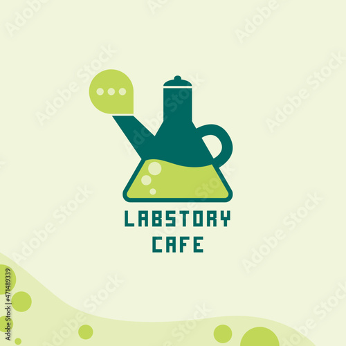 Logo vector graphic laboratoty style in cafe, perfect for perfect for merchandise and stationary photo