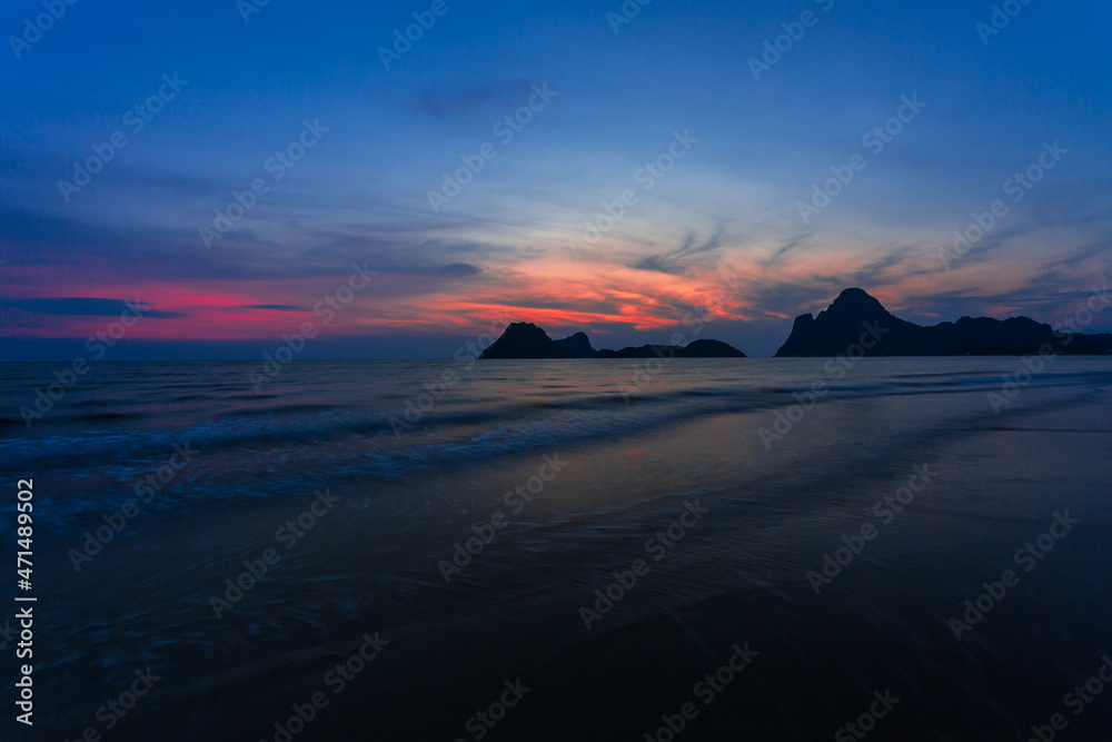 Sunrise in the sea for background.