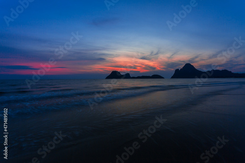 Sunrise in the sea for background. © banjongseal324
