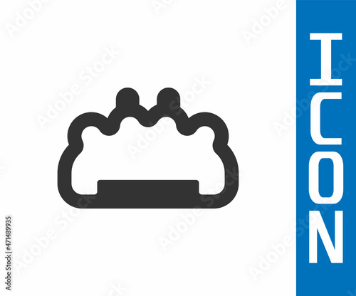 Grey Brass knuckles icon isolated on white background. Vector