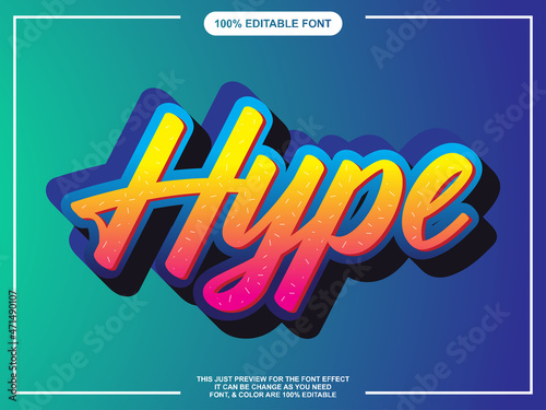 Hype Script editable text style font effect