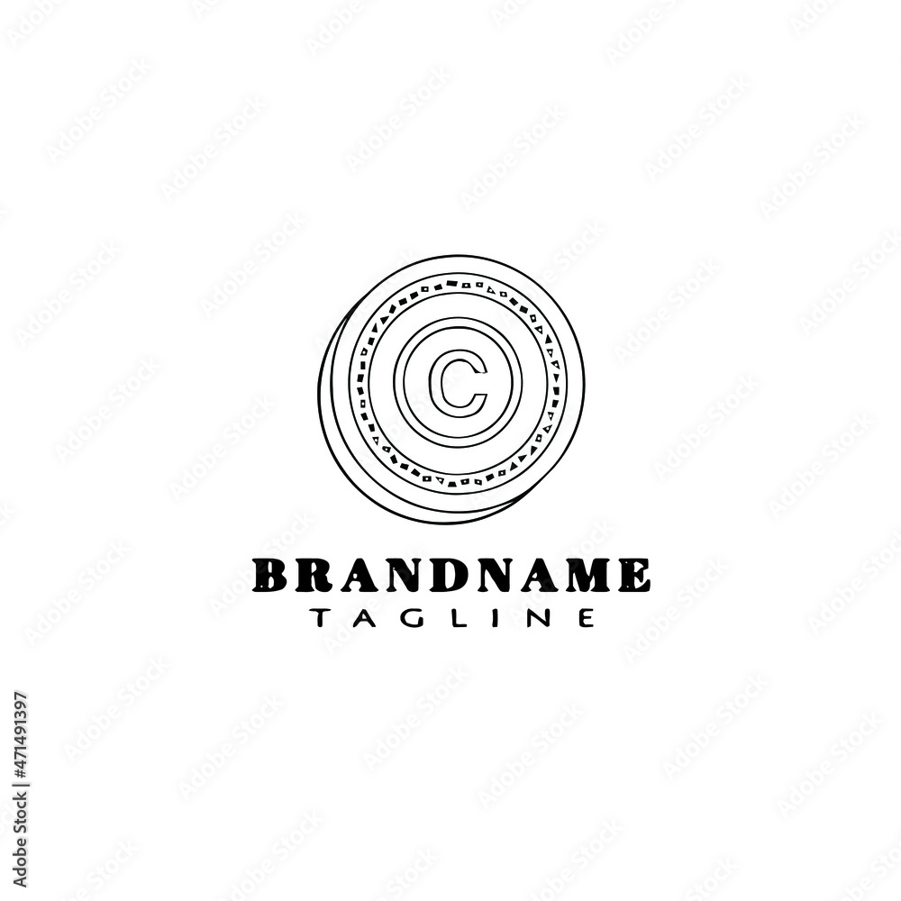 copyright logo cartoon icon design template black isolated vector copyright logo cartoon icon design template black isolated vector