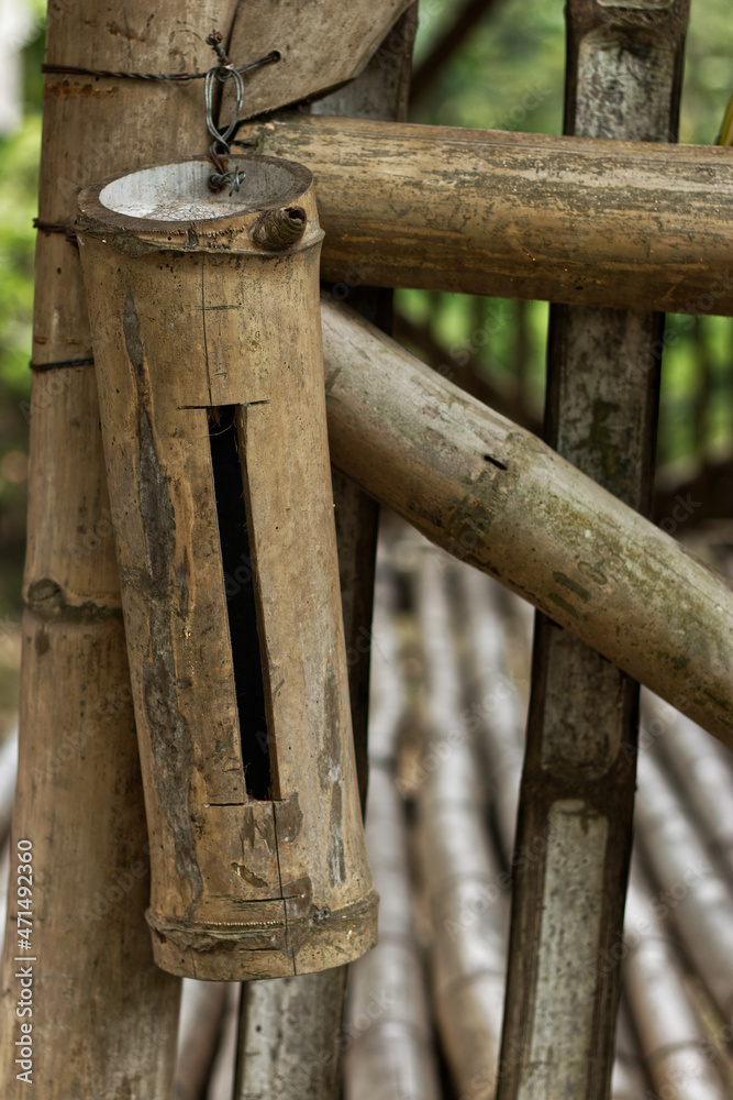 Kentongan is a traditional Indonesian clapper made of bamboo. Kentongan is a traditional Indonesian clapper made of bamboo.
