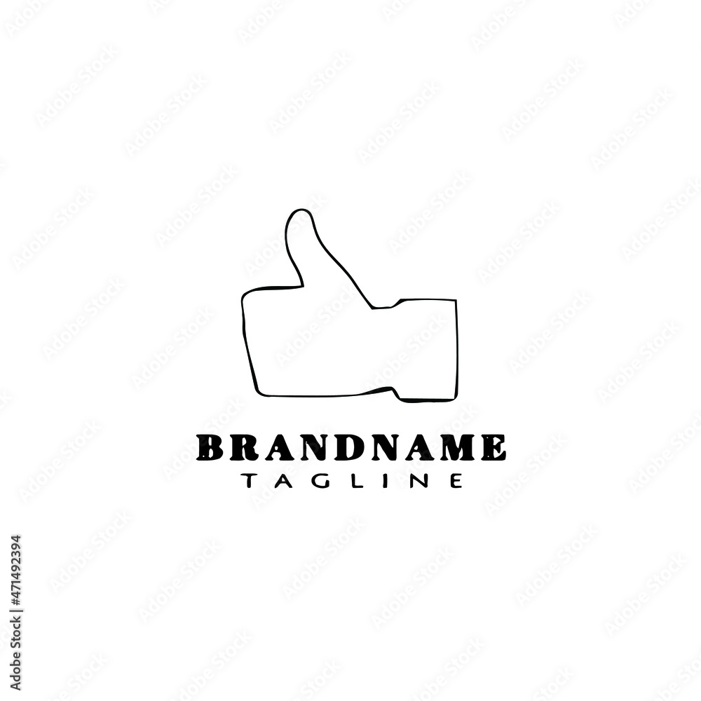 like cartoon logo icon design template black isolated vector like cartoon logo icon design template black isolated vector