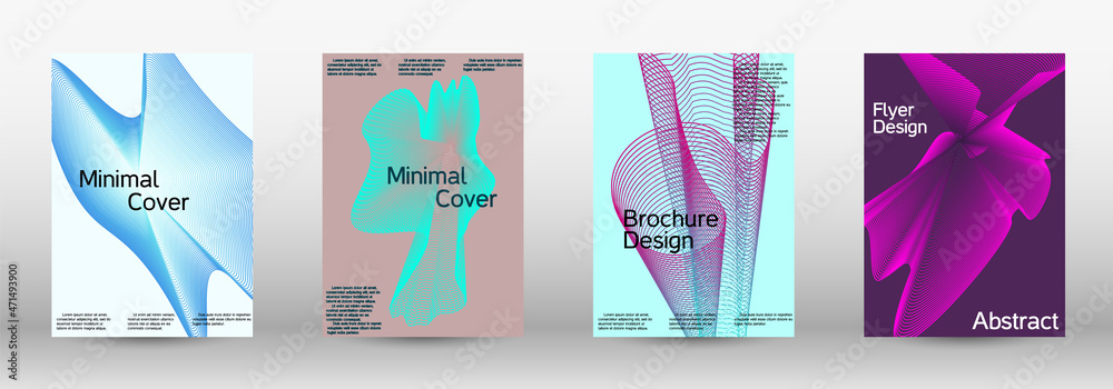 Artistic covers design. A set of modern abstract covers. Creative fluid backgrounds from current forms