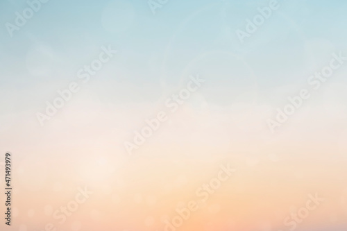 Abstract blur morning nature sky bright bokeh texture background concept happy beach horizon landscape, Clean sunset summer light, Gradient pastel color of mint green teal, health medical relax.