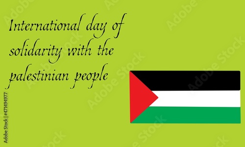 Day of Solidarity with the Palestinian People vector illustration concept photo