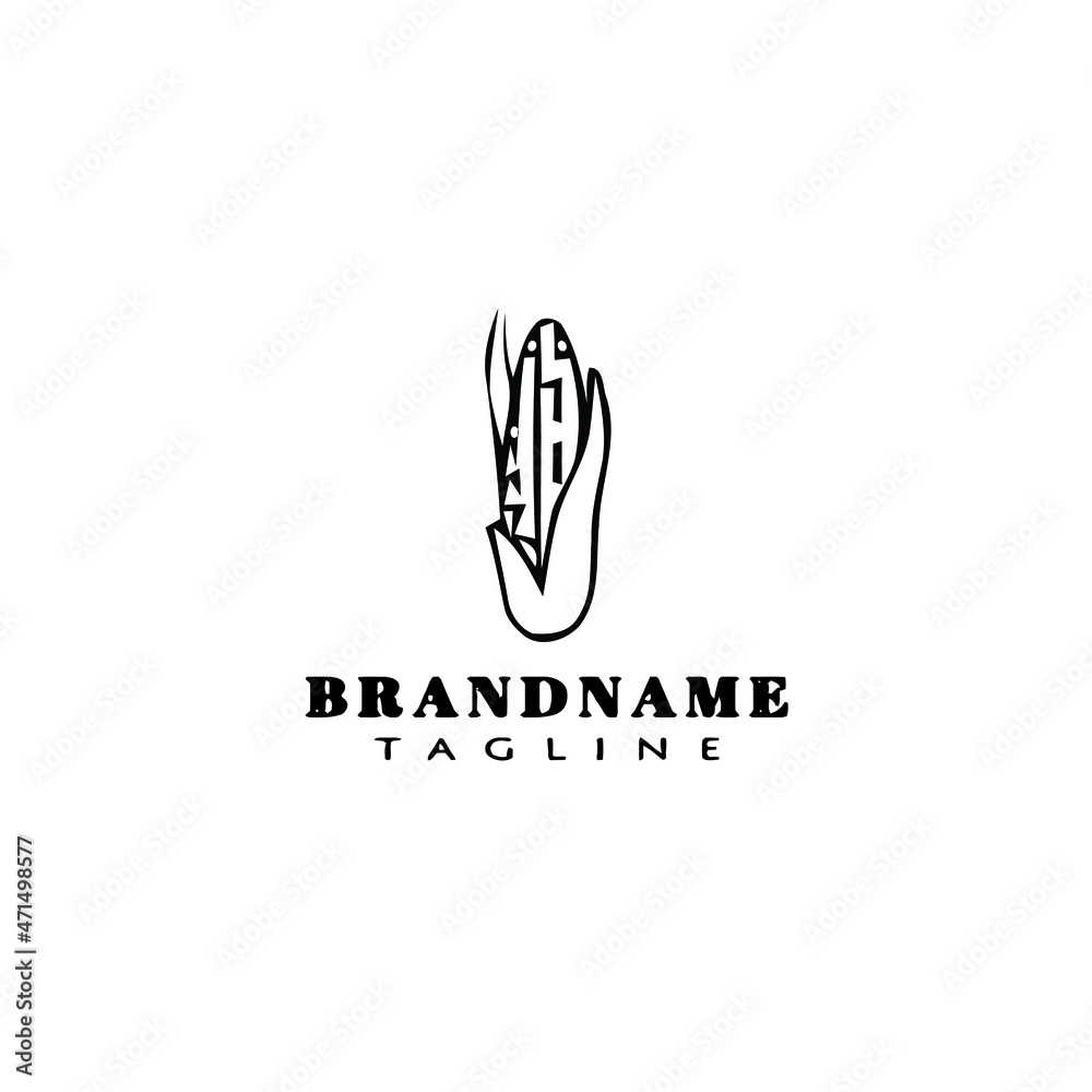 corn logo cartoon icon design template black vector illustration corn logo cartoon icon design template black vector illustration