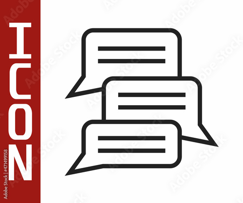 Black line Online psychological counseling distance icon isolated on white background. Psychotherapy, psychological help, psychiatrist online consulting. Vector