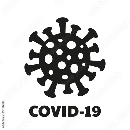 Coronavirus icon isolated on white background. Covid-19