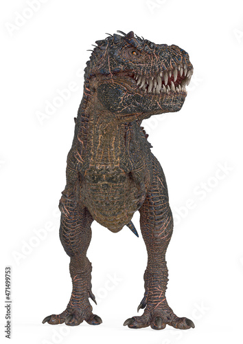 dinosaur monster standing and looking to left © DM7
