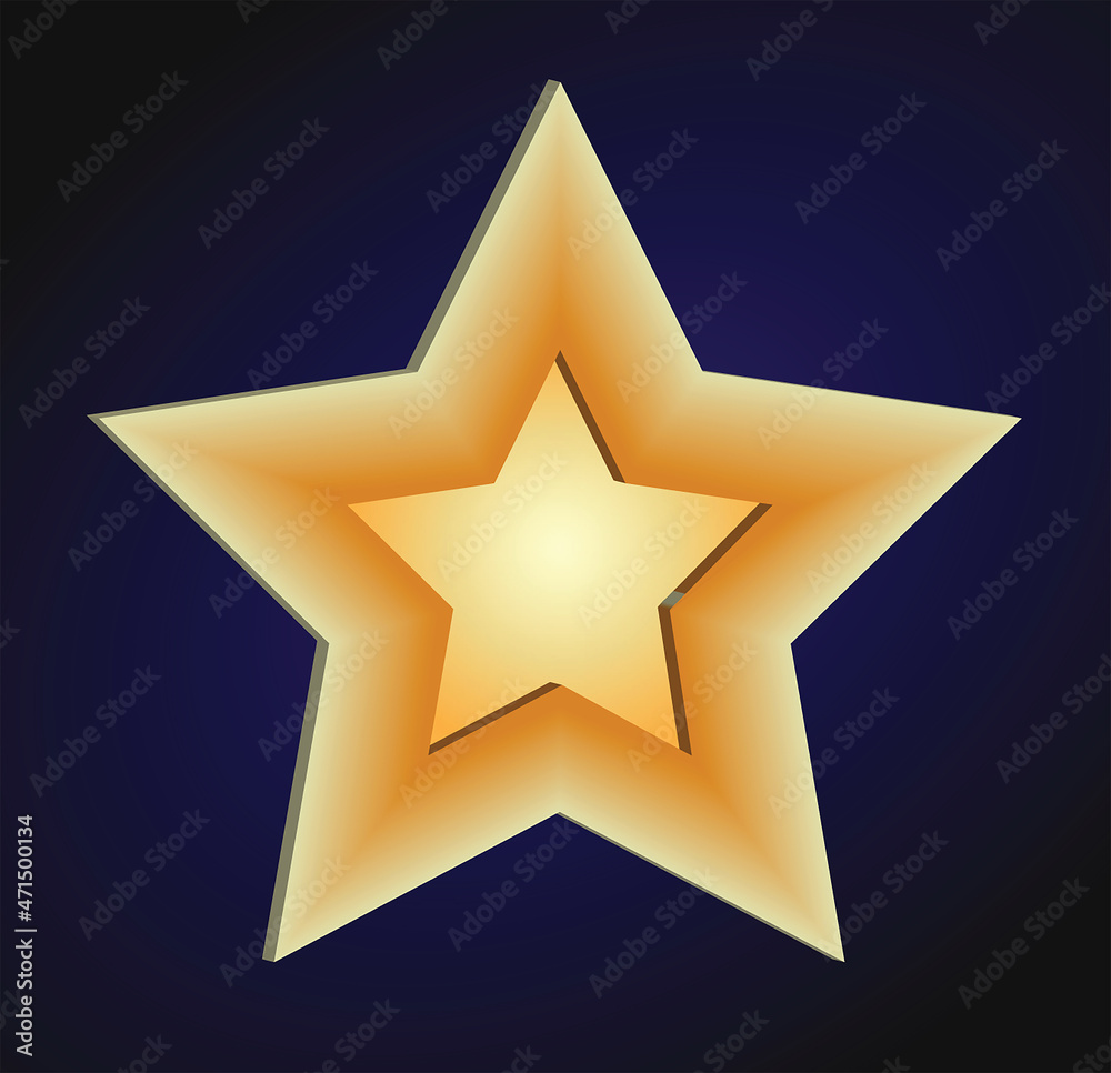 golden star on blue background golden star on blue background