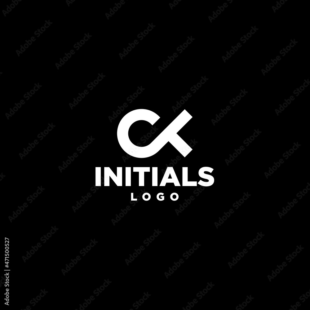 Abstract CK, KC logo design vector graphic Abstract CK, KC logo design vector graphic