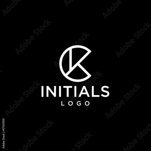 initials CK logo monogram letter design icon logotype