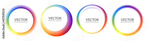 Abstract circle color spiral background rainbow wave. Vector energy circle round pattern