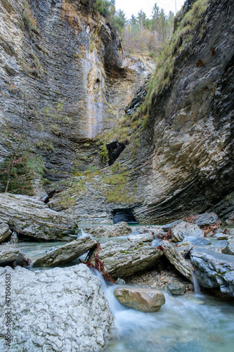 Grotta Azzurra and the Rui stream, Mel, Val Belluna, Italy