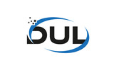 dots or points letter DUL technology logo designs concept vector Template Element	