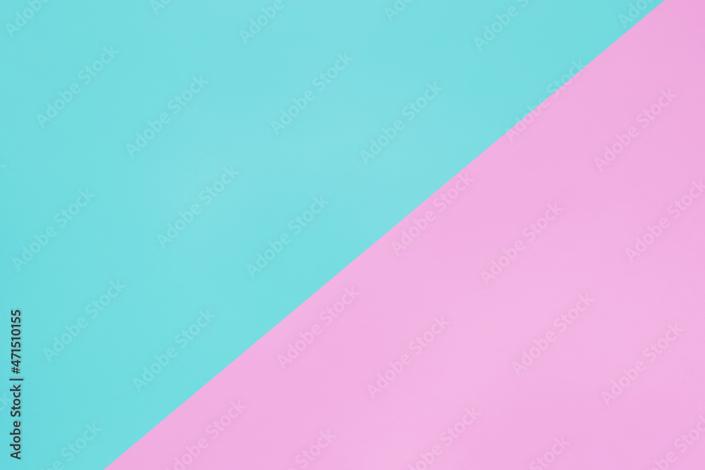 blue and pink pastel color paper texture top view minimal flat lay background