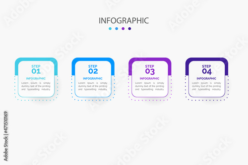 Business data visualization. Process chart. Abstract elements of graph, diagram with steps, infographic template with 3 options. Vector illustration.
