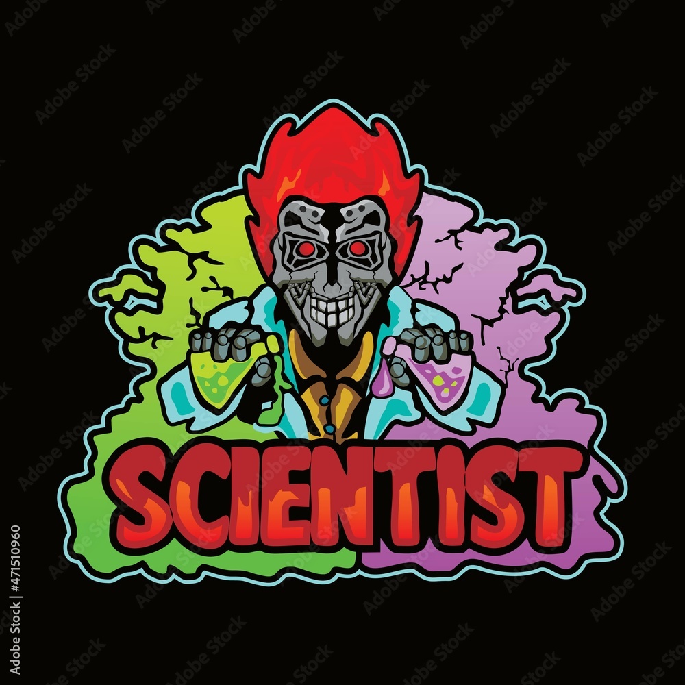 gamer robot scientist logo