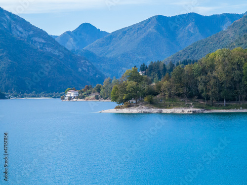 Obraz na płótnie The Ledro Lake is a beautiful Lake near Garda Lake-Italy w salonie