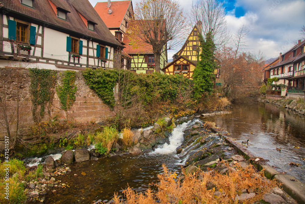 Obraz premium Kaysersberg im Elsass zur Weihnachtszeit