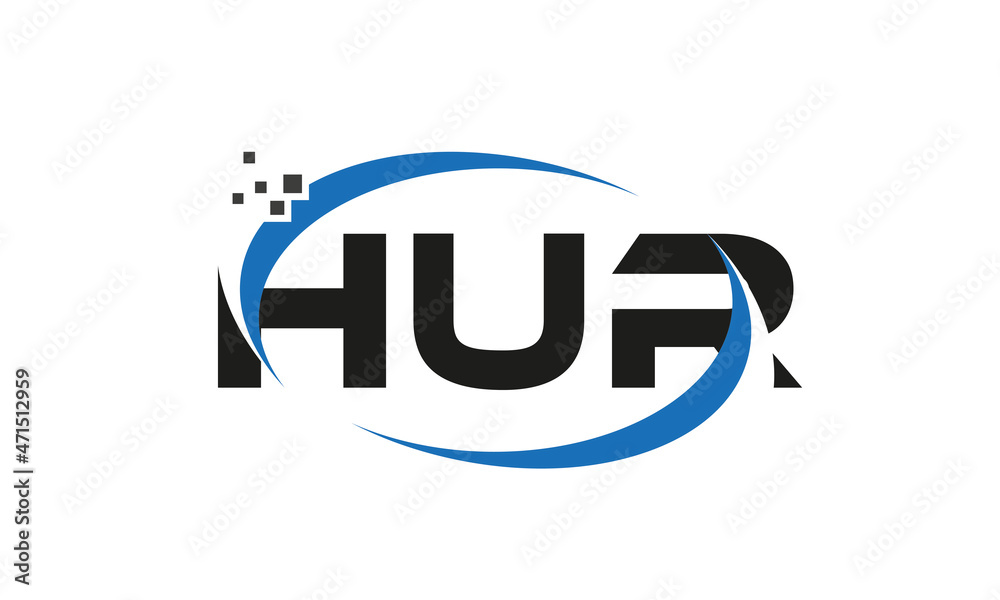 dots or points letter HUR technology logo designs concept vector Template Element dots or points letter HUR technology logo designs concept vector Template Element
