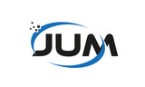 dots or points letter JUM technology logo designs concept vector Template Element	