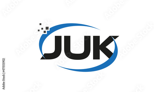 dots or points letter JUK technology logo designs concept vector Template Element	