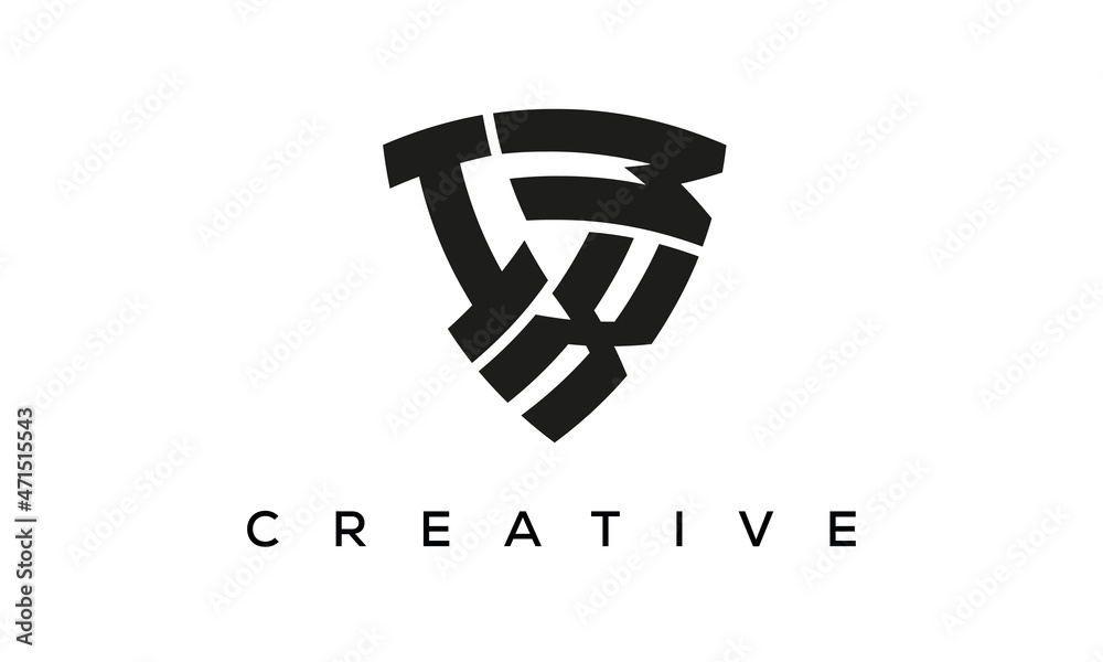 IXW letters logo, security Shield logo vector IXW letters logo, security Shield logo vector