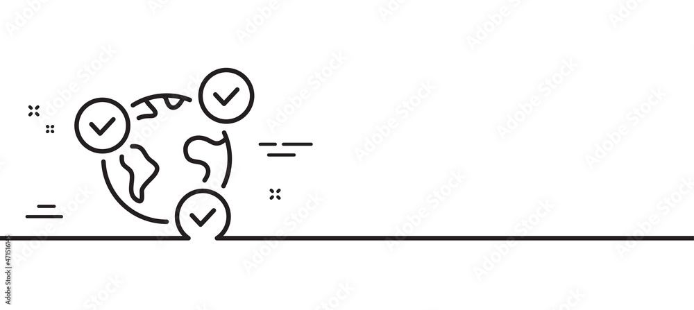 Online voting line icon. Internet vote sign. Web election symbol. Minimal line illustration background. Online voting line icon pattern banner. White web template concept. Vector Online voting line icon. Internet vote sign. Web election symbol. Minimal line illustration background. Online voting line icon pattern banner. White web template concept. Vector