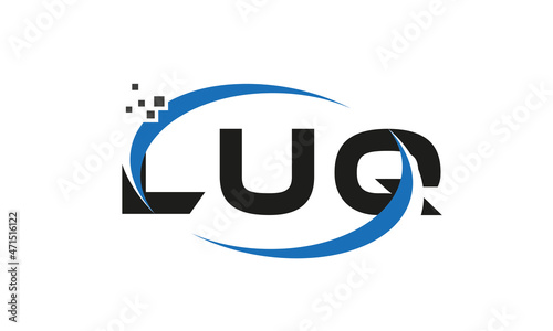 dots or points letter LUQ technology logo designs concept vector Template Element	 photo