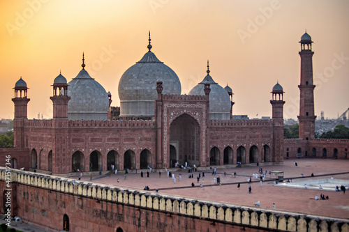 The Badshahi Mosque, Mughal-era congregational mosque in Lahore, capital of the Pakistani province of Punjab, Pakistan photo