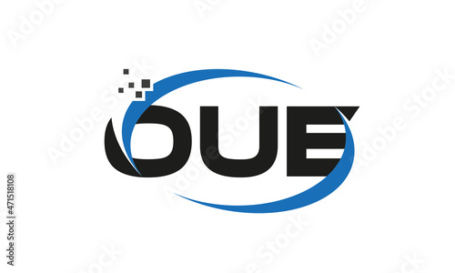 dots or points letter OUE technology logo designs concept vector Template Element	 photo