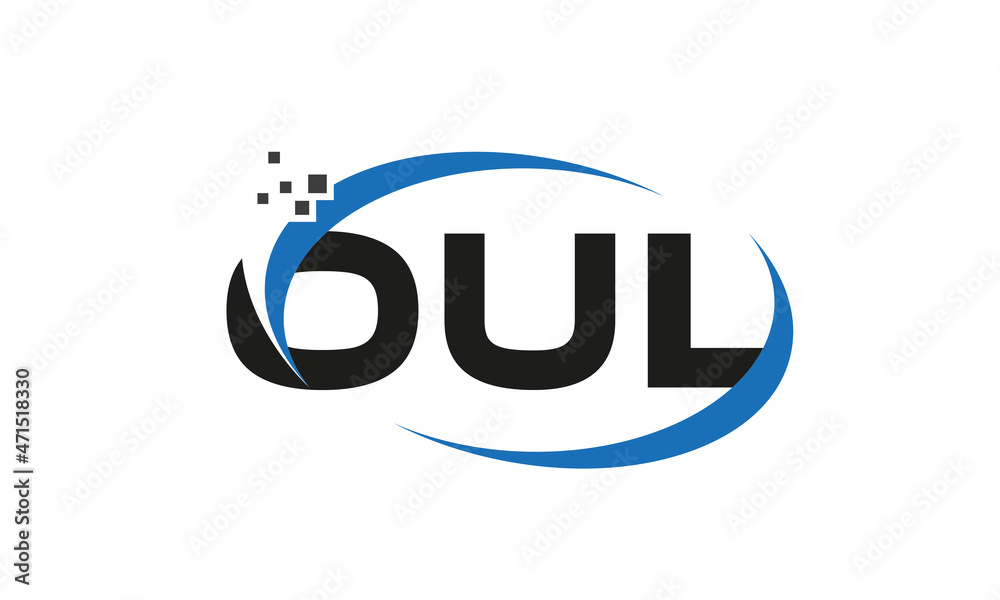 dots or points letter OUL technology logo designs concept vector Template Element dots or points letter OUL technology logo designs concept vector Template Element