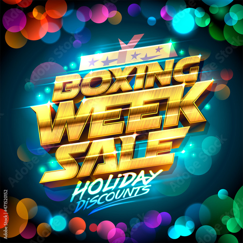 Boxing week sale holiday discounts banner