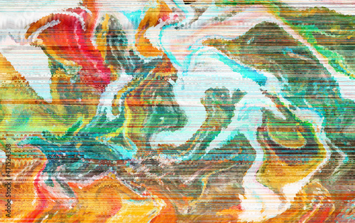 Illustration with colorful abstract background.