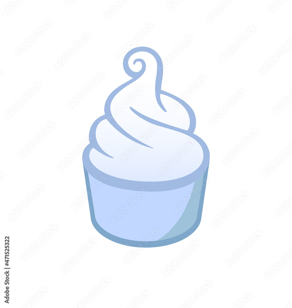 simple fun soft serve ice cream in cup