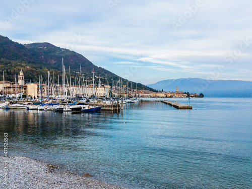 Obraz na płótnie Salò and its port-Garda lake-Italy w salonie