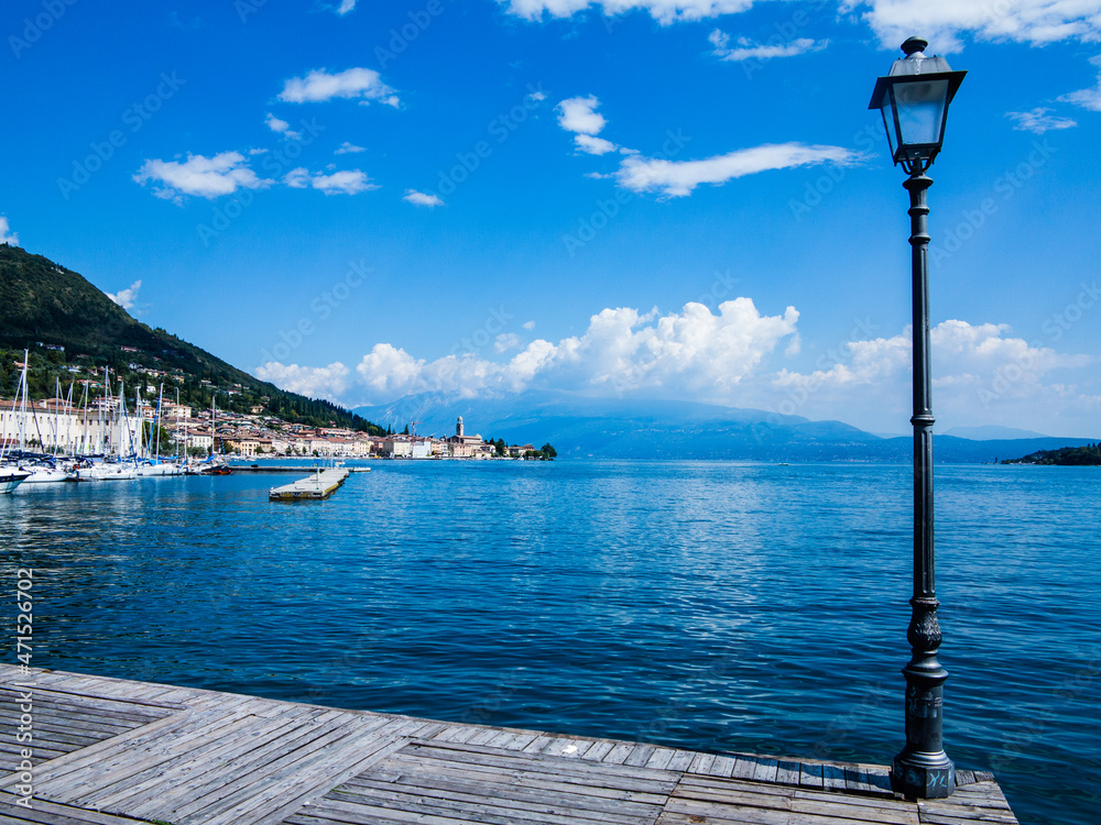 Salò and its port-Garda lake-Italy