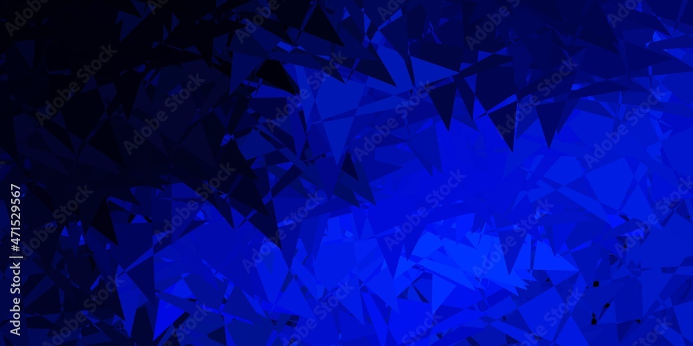 Dark blue vector template with triangle shapes. Dark blue vector template with triangle shapes.