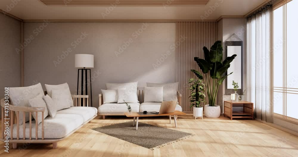 Sofa furniture and mockup modern room design minimal.3D rendering Sofa furniture and mockup modern room design minimal.3D rendering
