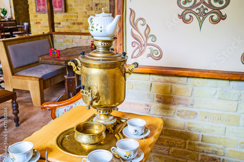 The vintage Russian samovar, Kyiv, Ukraine photo