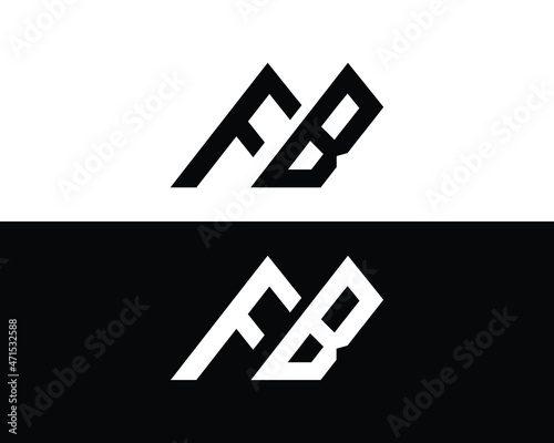 Abstract letter FB logo icon deaign vector template illustration. photo