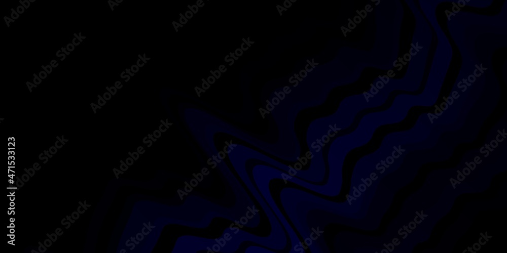 Dark Blue, Red vector background with bent lines.