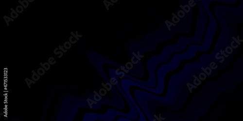 Dark Blue, Red vector background with bent lines. © Guskova