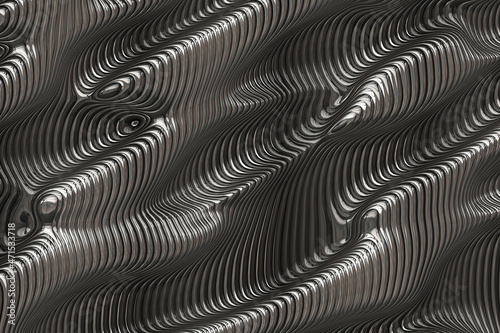 abstract metal chrome art 